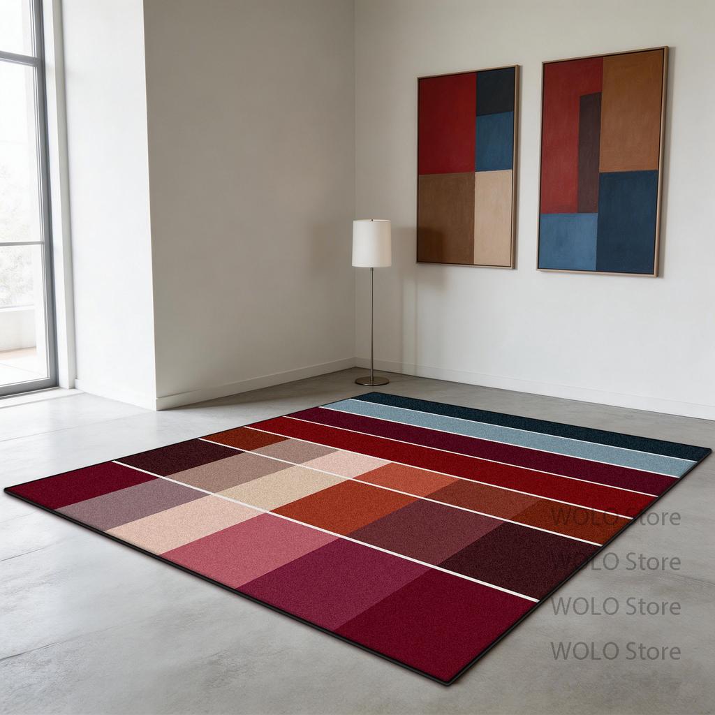 Geometric Modern Carpet Bedroom Decoration Sofa Side Rugs Living Room Easy Cleaning Antiskid Customizable Study Floor Mat Lounge