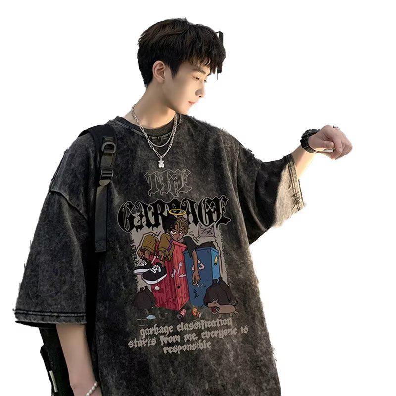 Men's Summer Retro West Coast Hip-Hop Cotton T-Shirt