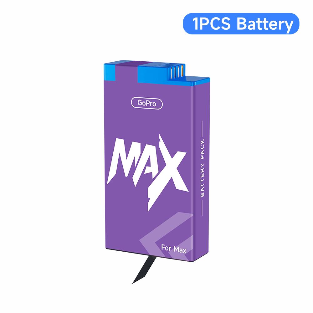 

Аккумулятор Gopro Max емкостью 1860 мАч с зарядным устройством со светодиодами на два слота Литиевый аккумулятор для экшн-камеры Gopro Max 360 Аккумуляторы Аксессуары 1pcs battery