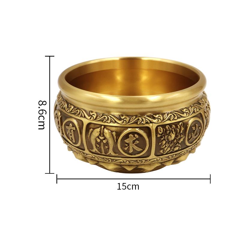 Creative Copper Ruyi Cornucopia Decoration, Home Living Room, Shop Opening for Buddha Supplies, Blessing Gift, Decor Bowl, 1Pc