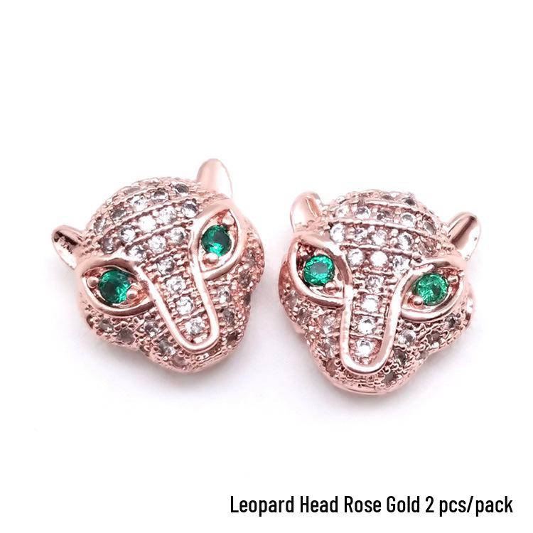 

Copper-Inlaid Zircon Beads: Round Loose Beads for Handmade DIY Bracelets, Necklaces, and Jewelry Crafting 2 pieces/pack, approx. 3g