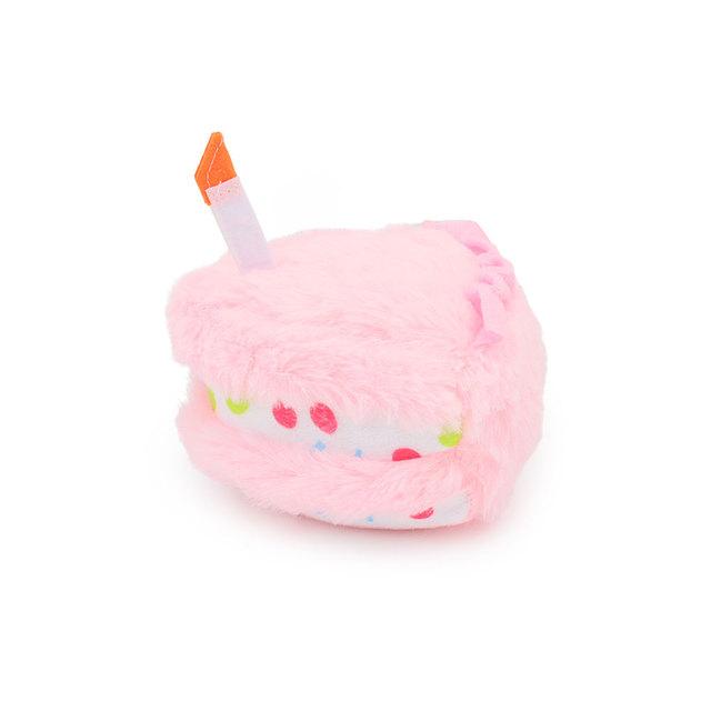 Cake Dog Toy Plush Birthday Cake Play Interactive Chew Celebration Squeaky Soft Cupcake Pet Toy