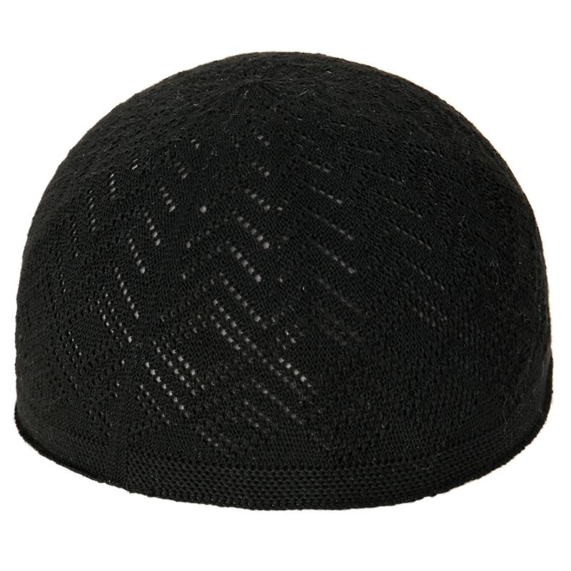 Hollow out Knit Kufi for Adult Teens Muslims Breathable Casual Hat Handmade Hollow out Pray Keep Traditional Pray Hat