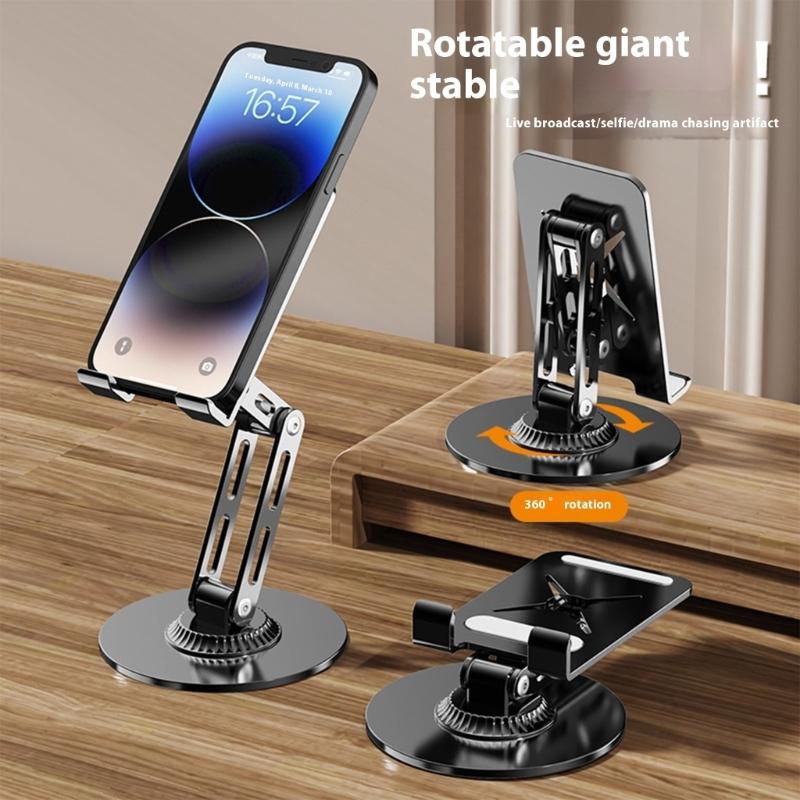 Aluminum Alloy Phone Stand Multi Angle Rotate Tablet Dock Holder Desktop Bracket For Mobile Devices