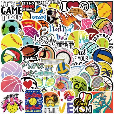 50 Ball Sports Collection Stickers Personalized Decoration Suitcase Notebook Waterproof Removable Glue Without Repeated Stickers