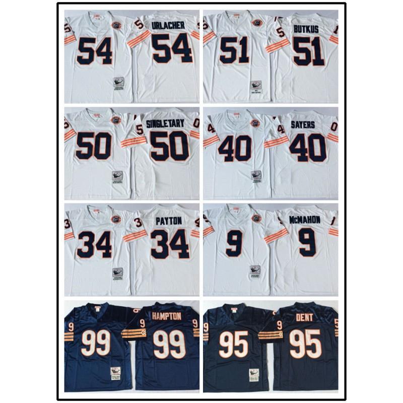 Chicago Bears Retro NFL Football Jersey Embroidered Team Sportswear Men Fans