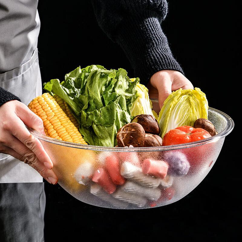 Commercial Plastic Round Acrylic Serving Bowl, 25.5cm