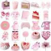 50 Pink Girl Hearts Real Bear Stickers Decorate Suitcase Notebook Waterproof Not Repeat Stickers