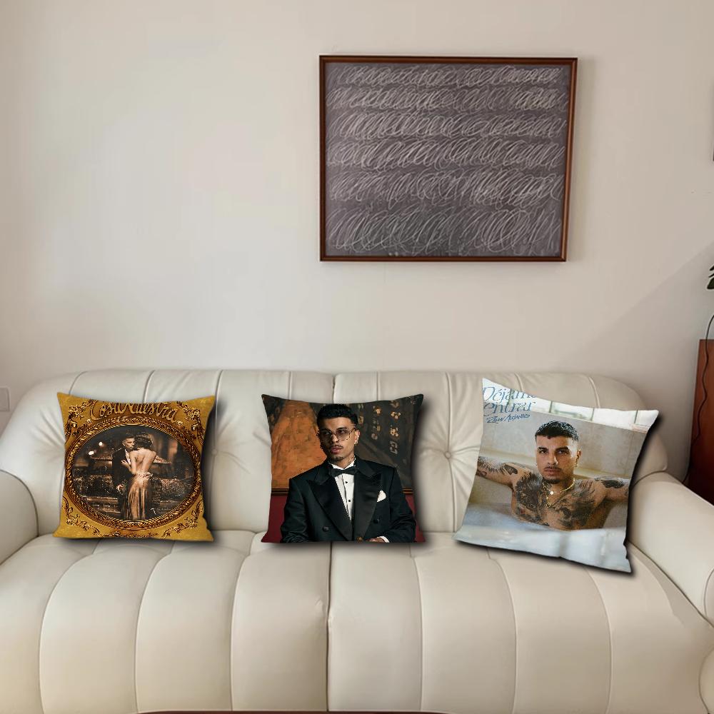 Singer Rauw Alejandro Nuestra Cushion Cover Living Room Accent Couch Back Support Square Lounge Restful Nap Companion Pillow Cas