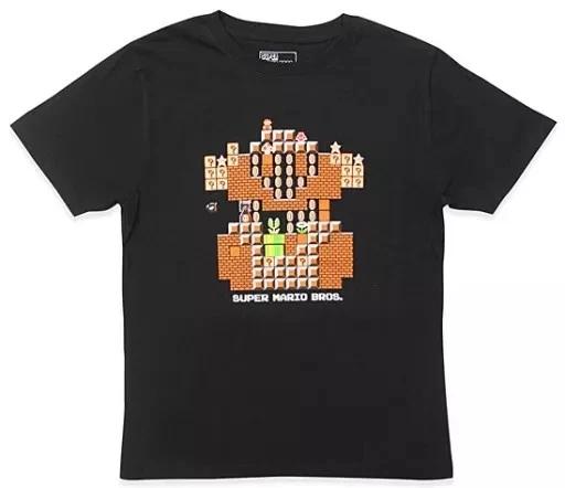 Mario Maker T-shirt Black Super Mario Size L M