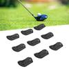 9PCS Club Head Covers Set Soft Fabric Shockproof Anti Slip Protective Headcovers for Iron Clubs Blac