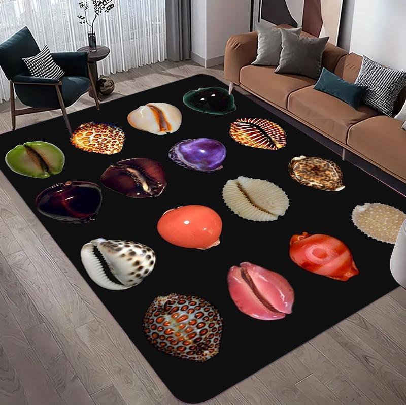 

Beach Shell Rug Spiral Colorful Shells Children s Carpet Soft Rug Foldable Carpet Bright Color Rugs for Bedroom Kids Palyroom 40x60CM