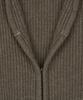 Tobaseu Minimal Cashmere Rib Vest (Khaki Brown)