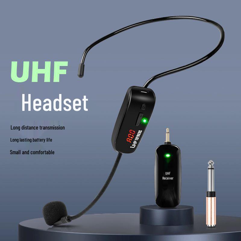 Wireless Microphone with Small Amplifier for Teacher's Headset & Trolley Speaker