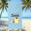 Cute Puppy Cartoon Print Microfiber Beach Towel Water Absorbent Quick Dry Bath Towel For Vacation