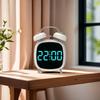 Voice Control Twin Bell Alarm Clock High Volume Table Clock Electronic Alarm Clock  Daily Use
