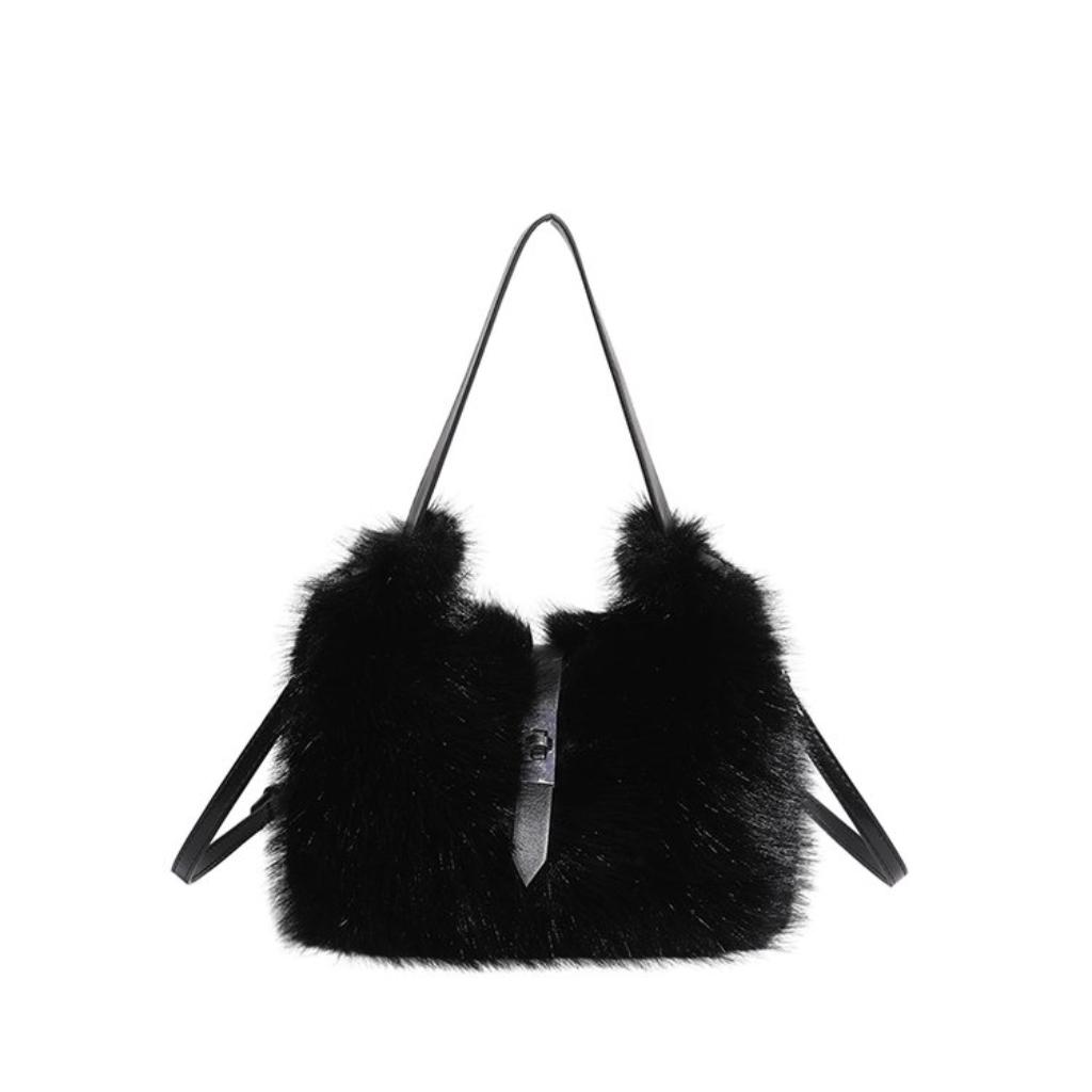 Shoulder Bag Women Plush Daily Commute