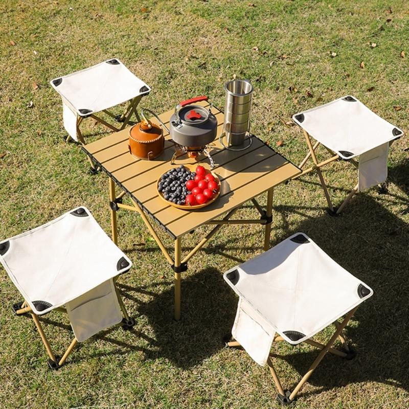 Camping Stool Chair Portable Folding Stool for Outdoor Gardening and Beach Hiking Fishing Foot Stool with Carry Bag