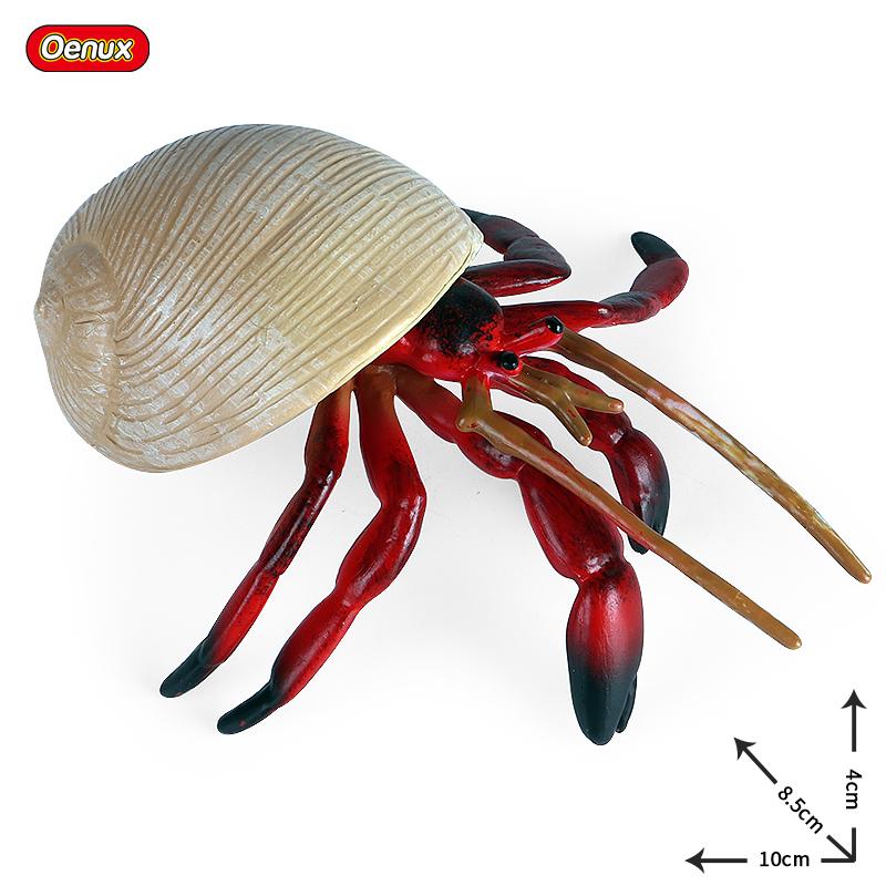 Oenux Ocean Animals Simulation Hermit Crab Nautiloidea Octopus Sea Life Model Figurines Action Figures Collection Kids Toy Gift
