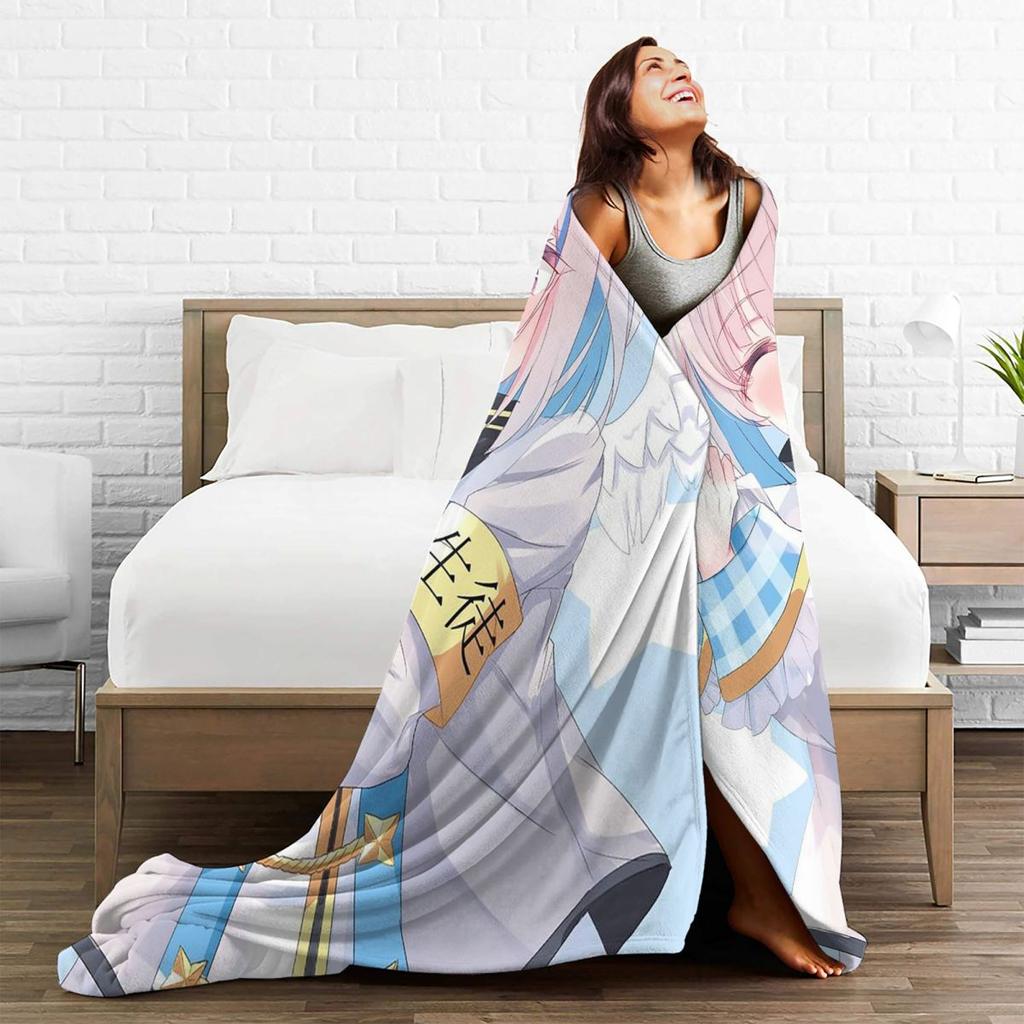 Hololive Blanket Soft Warm Flannel Throw Blanket Cover for Bed Living room Picnic Travel Home Couch