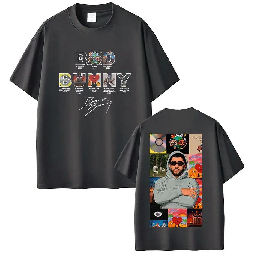 Rapper Bad Bunny Album Cover Design Printed TShirt Unisex Style Soft And Comfortable Pure Comfort Fashion Tshirt S