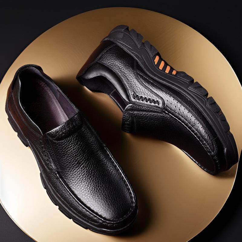 Spring and Autumn Men's Business Casual Leather Shoes Outdoor Hiking Shoes Large Size Shoes Fashion Trend Versatile Men's Leather Shoes