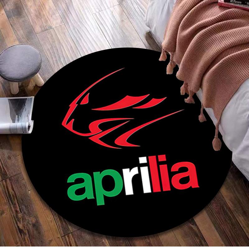 1Pc Aprilia racing Circular Print Rug - home decoration Carpet For Living Room Bedroom Flooring Computer Chair Area Rug
