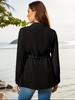 2022 Solid Color V-Neck Long-Sleeved Maternity Top