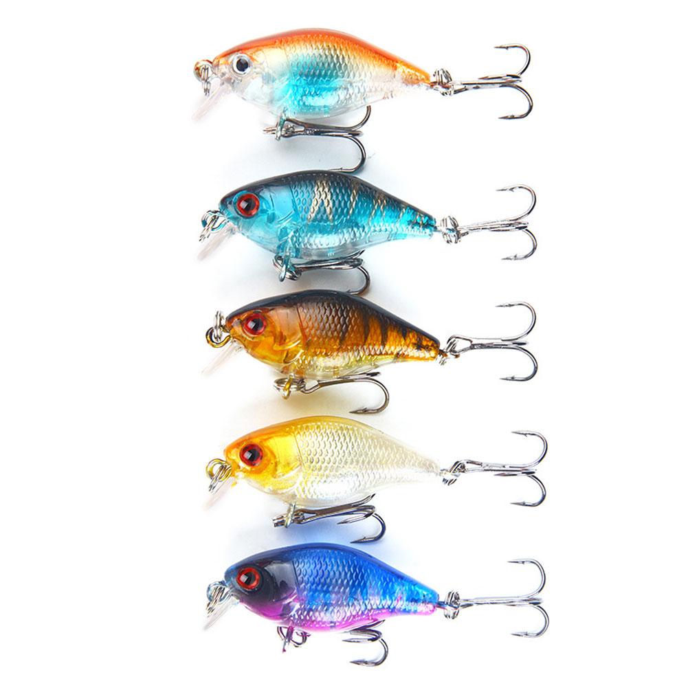 1set Lure Bait Rock Minnow Bait Vibrating Swing Bass Bionic Fish Bait Diving Bait Electroplated Lure Color Small Fish Lure