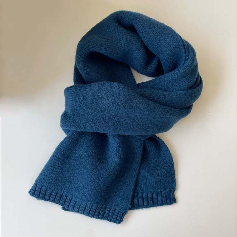 Solid Color Long Thickened Neckscarf Cold-proof Winter Warmer Scarf  Women