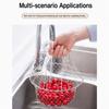 Silver Deep Fry Basket Foldable Design Fry Basket  Frying Foods Washing Fruits Boiling