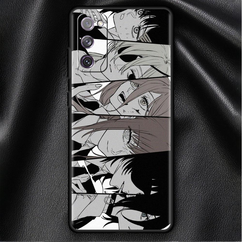 Bumper Case For Samsung Galaxy S22 Ultra S21 FE S20 Plus S10 Lite Phone Cover S10e S9 S8 S7 Silicone Funda Chainsaw Man Girl Sac