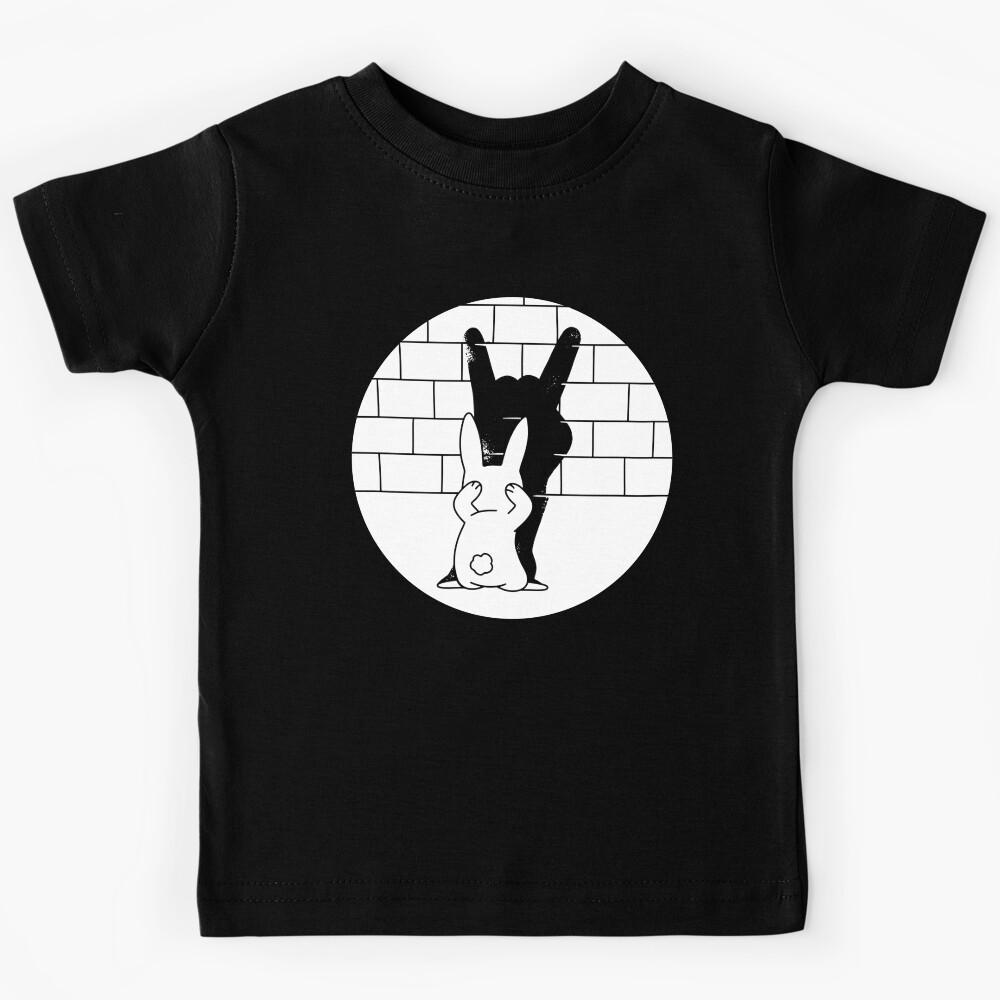 Funny Rabbit Rock and Roll Hand Shadow Kids T-Shirt 160