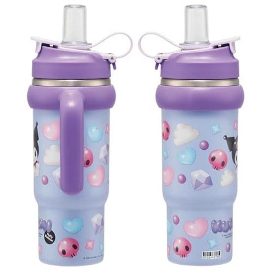 Skater Straw Tumbler 830ml Insulated Cold Handle 2WAY Direct Drinking Sanrio Kuromi Pukuri Balloon STSTB9-A