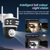 4G Wireless 3-Lens 3K Outdoor Home Security Camera, 6MP WiFi Network