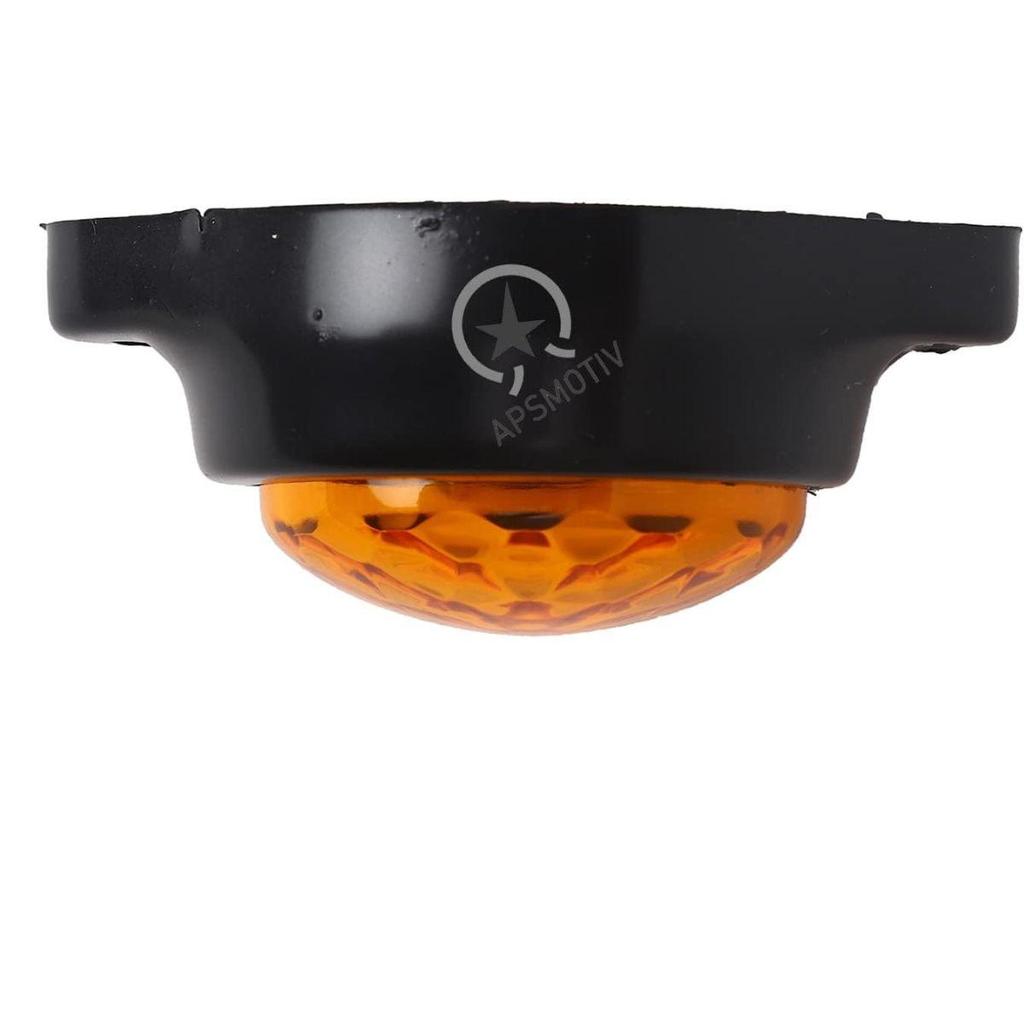 Pack of 6 Round Amber LED Trailer Side Marker Lights 12V DC Clearance Signal Lamps for Truck Boat Bus