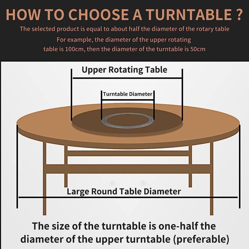 Aluminum Alloy Turntable Bearing 10" Heavy Duty Swivel Turntable Lazy Susan Rotating Bearing Turntable Round Dining Table Swivel Plate for