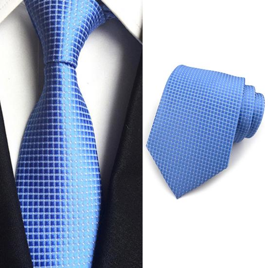 Cravatta da Uomo Raffinata Accessorio Versatile Cravatta a Quadri Elegante da Business per Banchetto