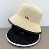 Neuer Bucket Hat für Damen im Sommer mit hohlem, kontrastfarbenem Rand