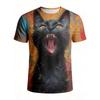 Men's T-Shirt Summer Casual Tops 3d Funny Animal Print T-Short Sleeve Beach Vacation O Neck T-shirt For Men Man Clothing