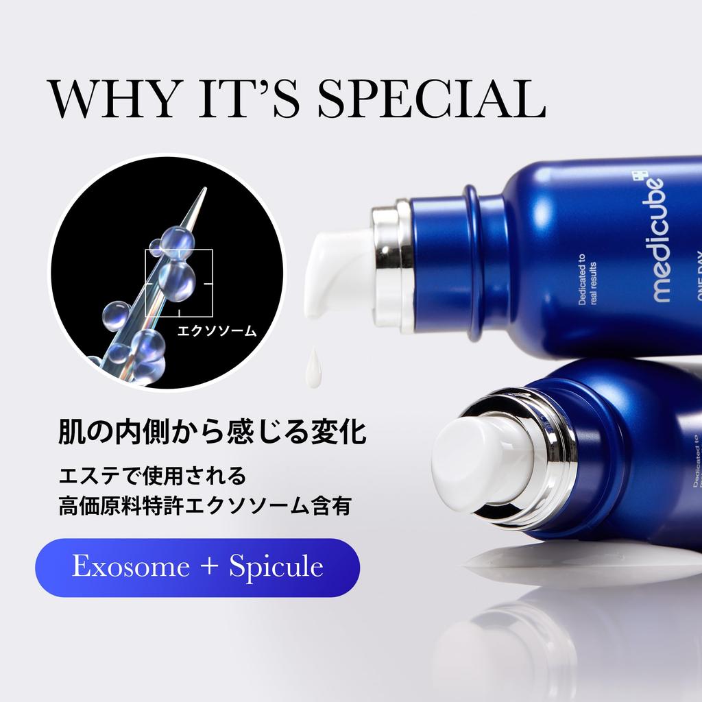 Medicube Zero 1DAY Exosome Shot 7500ppm, a topical needle serum for pore firming and sensitive skin, Korean cosmetics