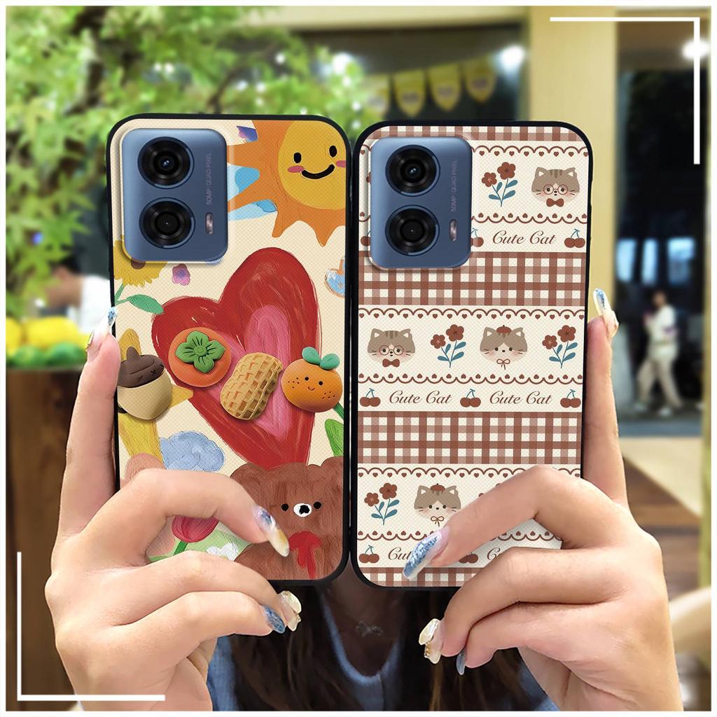 Waterproof Anti-knock Phone Case For MOTO G24 Power Back Cover Phone Pouch Fashion Design Graffiti Dirt-resistant Cute