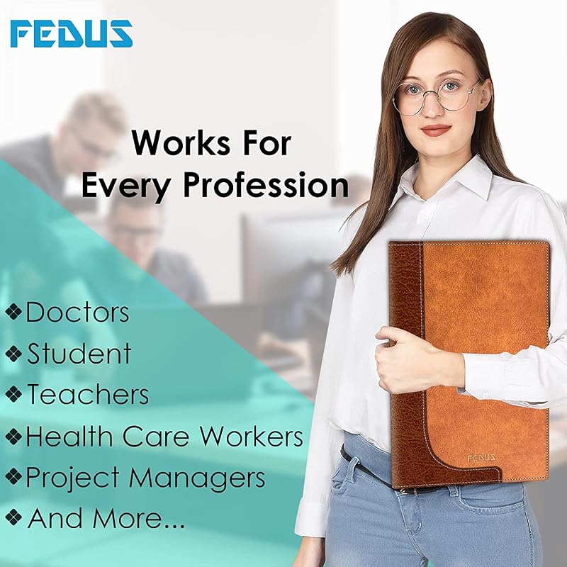 Fedus Document File Folder For Certificates, Leatherette Multipurpose Professional Folder File For Documents, Documents