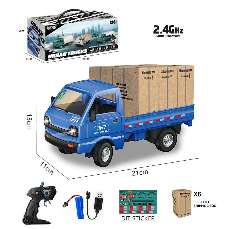 RC Truck Drift Car 2.4G Remote Control transport vehicle Cars Trucks with door open lights sounds Toys for Boys Kids Children