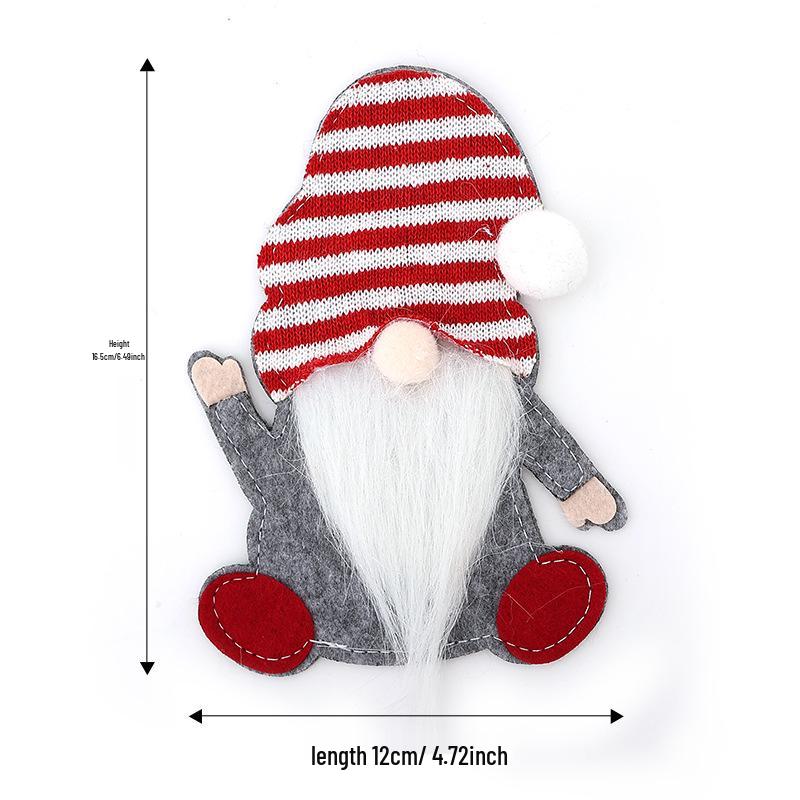 

Набор Нож и Вилка Гном Санта-Клауса с Сумкой - Рождественские Украшения для Стола