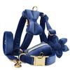 Fashionable Blue Velvet Dog Collar Set - 5-Piece