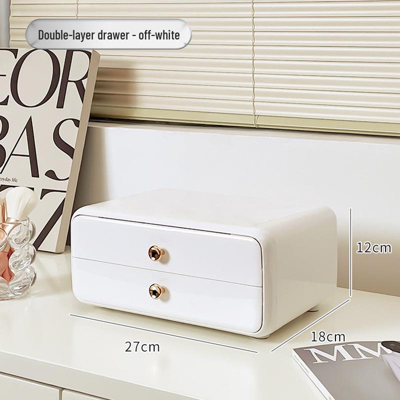 Dustproof Large-Capacity Cosmetic Storage Box for Lipstick & Skincare with Drawers