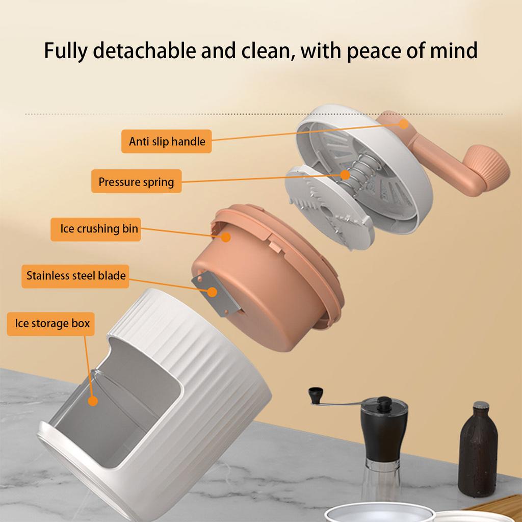 Manuelle Eisreibe Manuelle Eiszerkleinerungsmaschine Manuelle Shave-Ice-Maschine Manuelle Eiszerkleinerungsvorrichtung Handkurbel-Eiswerkzeug