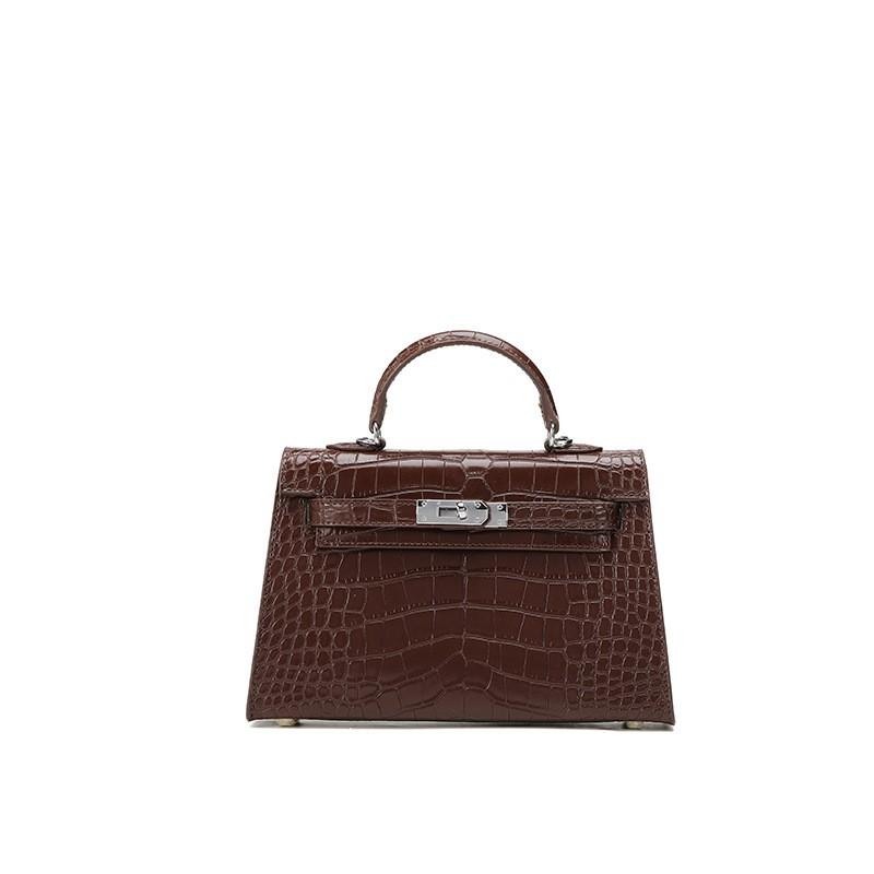 Crocodile Texture Leather-look Tote Bag Women