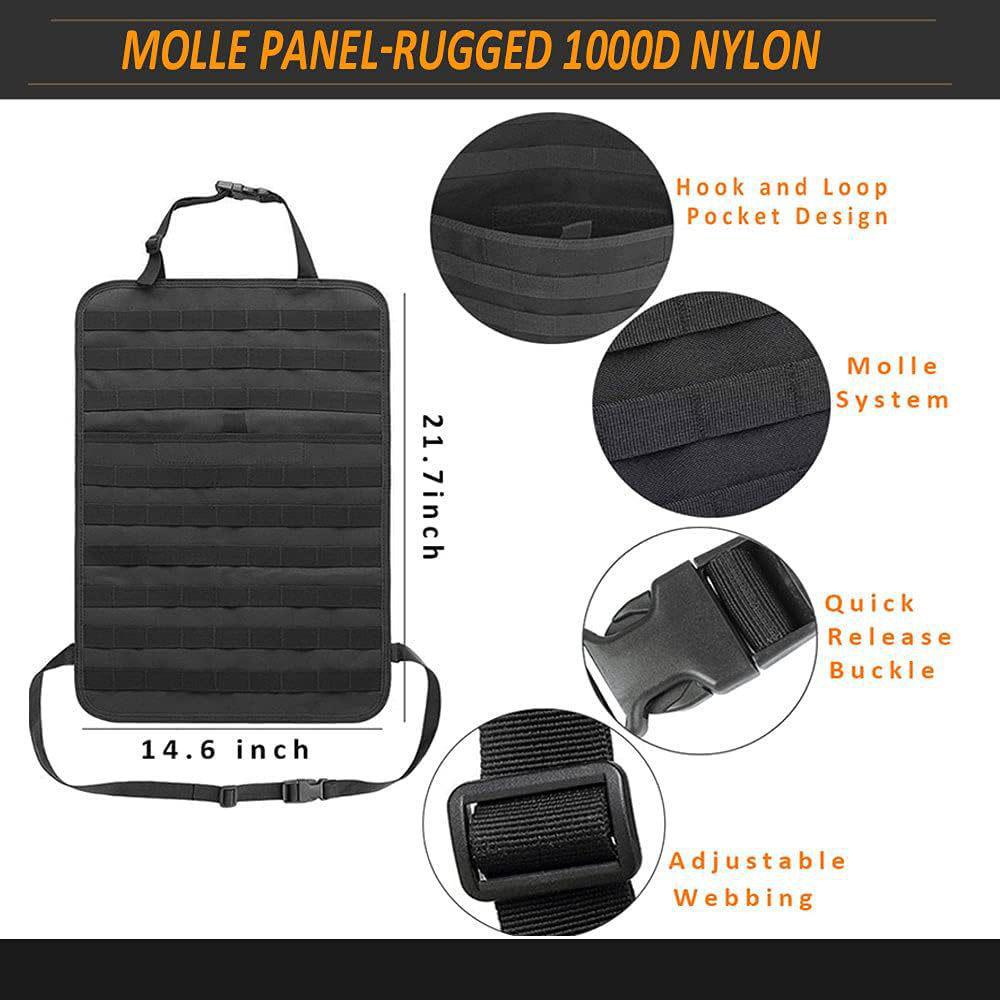 Tactical Car Seat Backrest MOLLE Storage Bag